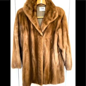 100% Authentic Mink Pastel 3 quarter ladies coat